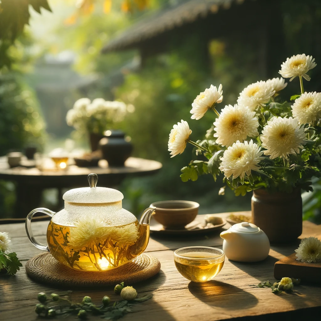 Asiūklių arbatos stalo vaizdas