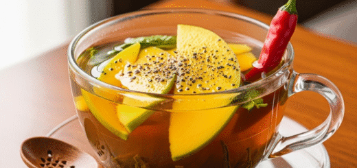 Gurmaniška Atradimas: Pipirų ir Mango Žalioji Arbata – Netikėtas Derinys Jūsų Pojūčiams