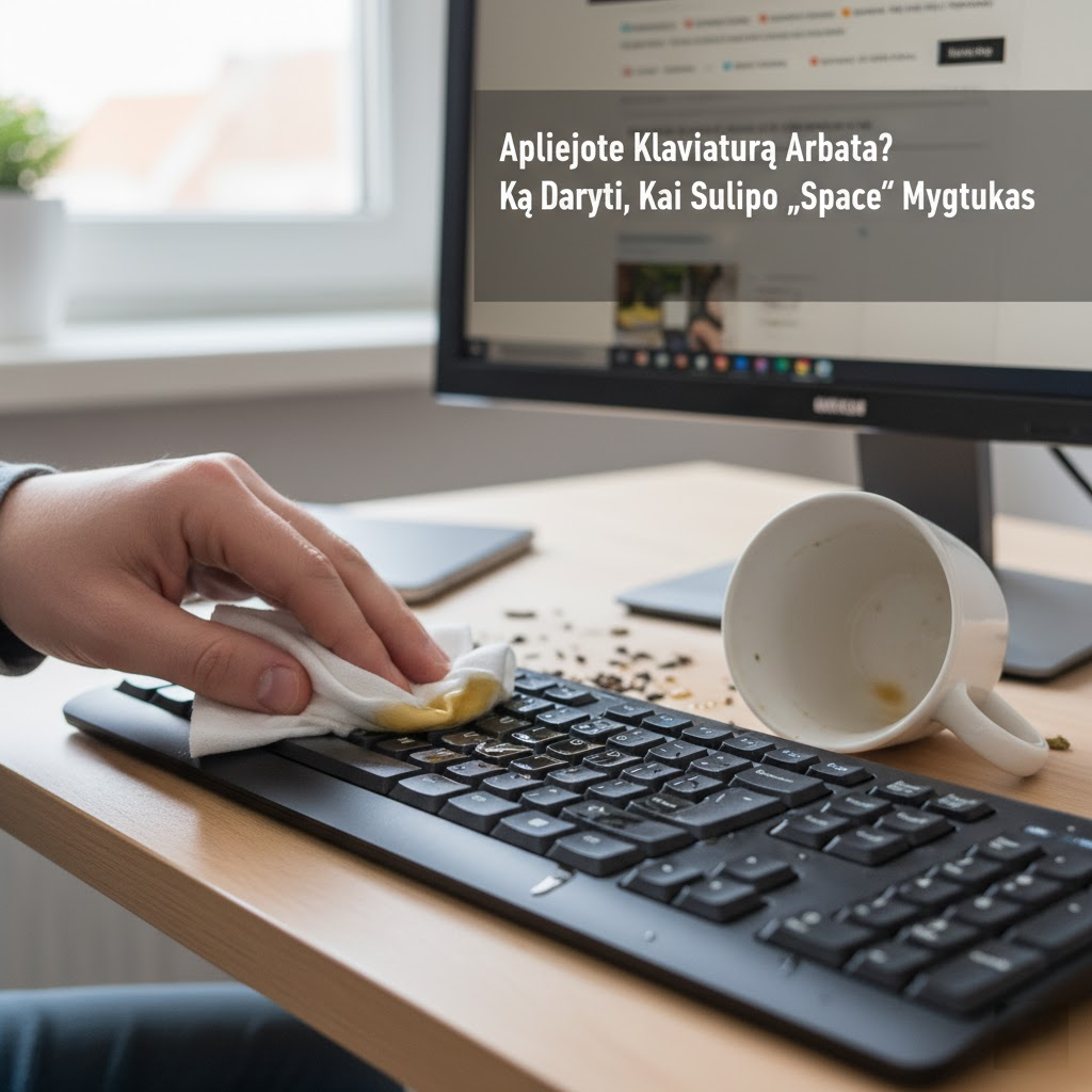 Apliejote Klaviatūrą Arbata? Ką Daryti, Kai Sulipo „Space“ Mygtukas Apliejote Klaviatūrą Arbata? Ką Daryti, Kai Sulipo „Space“ Mygtukas