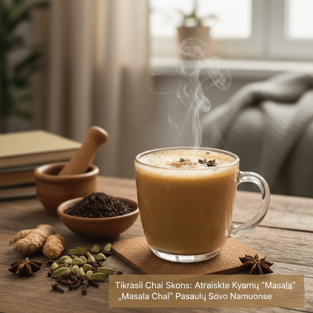 Tikrasis Chai Skonis: Atraskite Kvapnų „Masala Chai“ Pasaulį Savo Namuose Tikrasis Chai Skonis: Atraskite Kvapnų „Masala Chai“ Pasaulį Savo Namuose