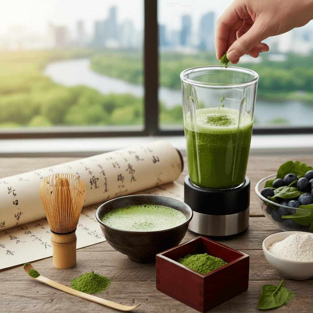 Matcha Miltelių Galia: Nuo Samurajų Ritualų iki Šiuolaikinio Supermaisto Matcha Miltelių Galia: Nuo Samurajų Ritualų iki Šiuolaikinio Supermaisto