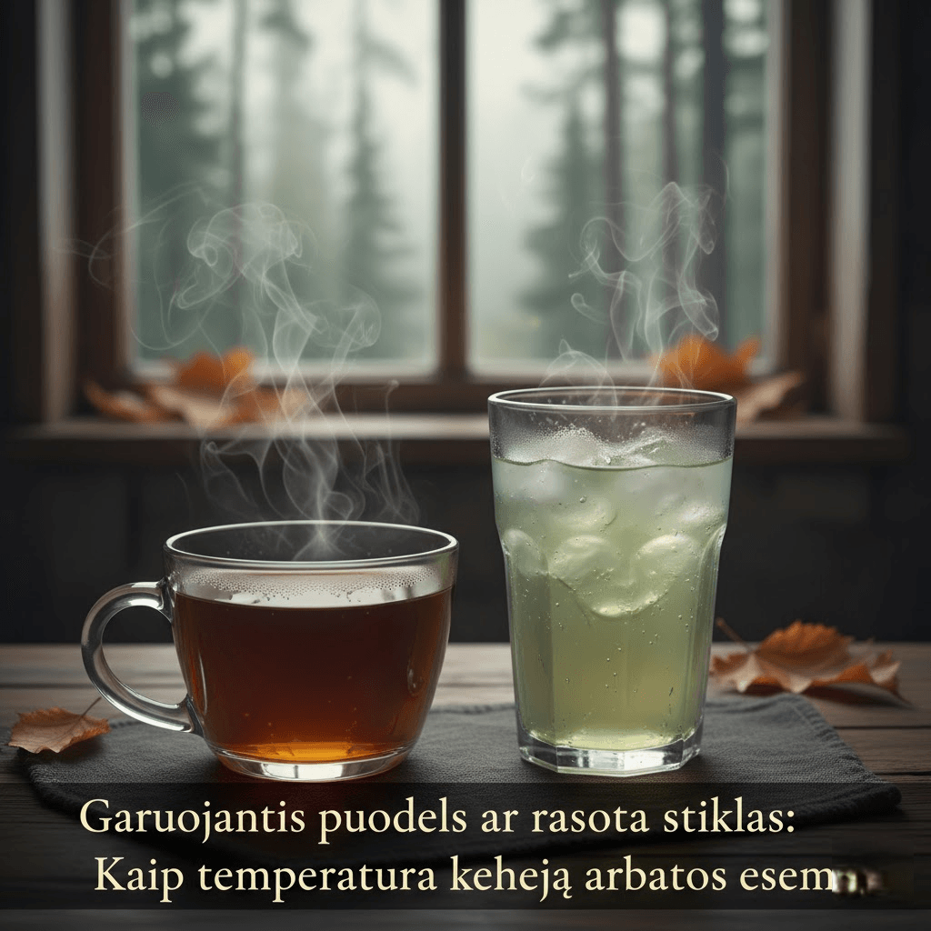 Garuojantis puodelis ar rasotas stiklas: Kaip temperatūra keičia arbatos esmę
