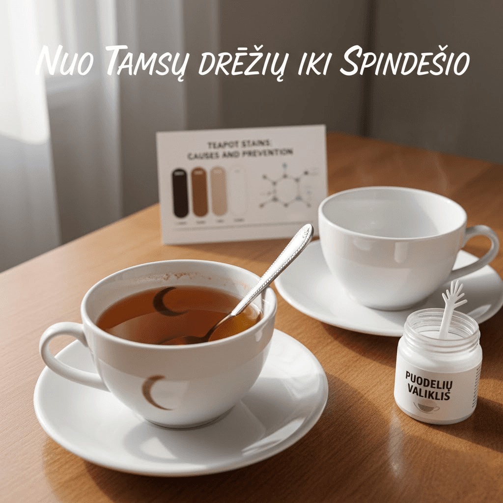 Nuo tamsių dryžių iki spindesio: Kodėl arbata keičia puodelių spalvą ir kaip tai sustabdyti