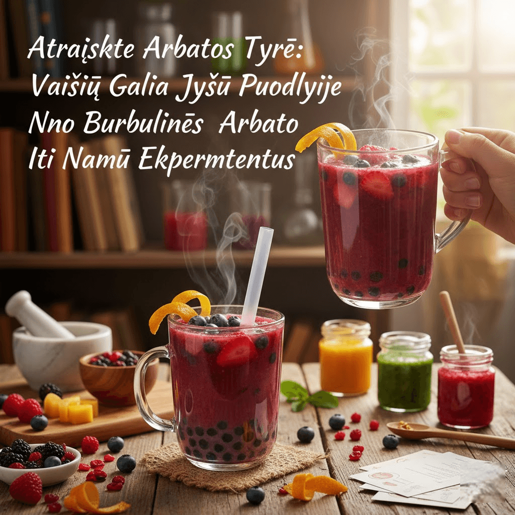 Atraskite Arbatos Tyrę: Vaisių Galia Jūsų Puodelyje Nuo Burbulinės Arbatos Iki Namų Eksperimentų