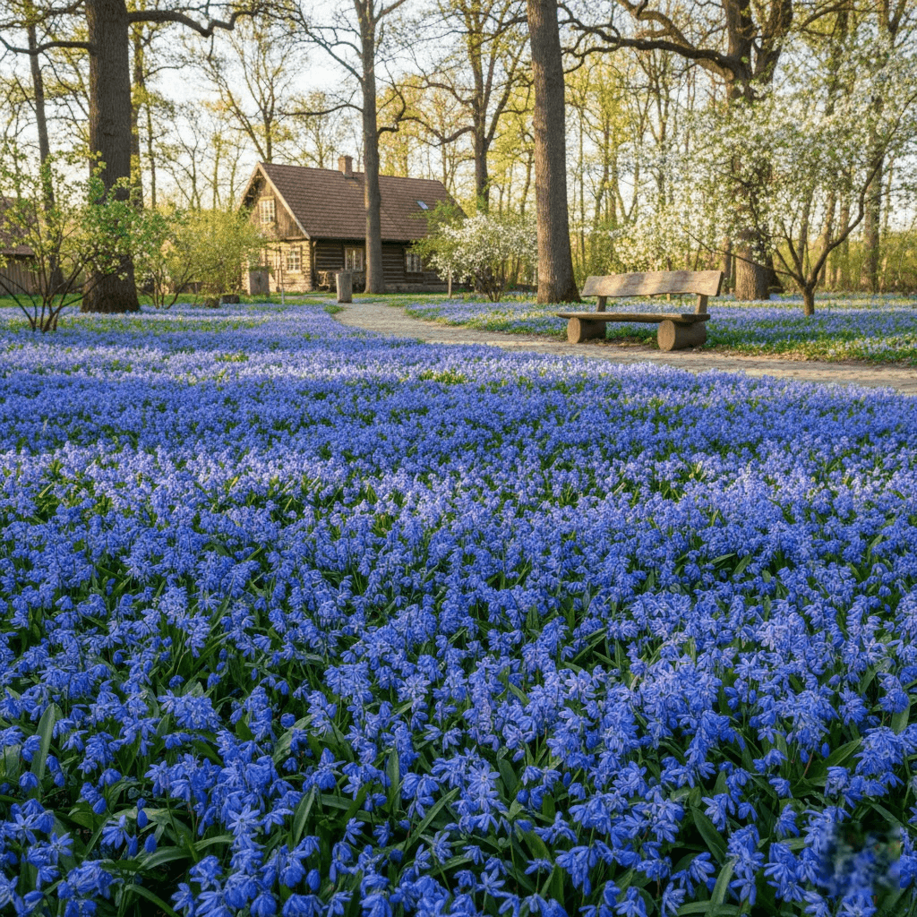 Sibirinės Scylės: Žydrasis Pavasario Kilimas Jūsų Sode Sibirinės Scylės: Žydrasis Pavasario Kilimas Jūsų Sode