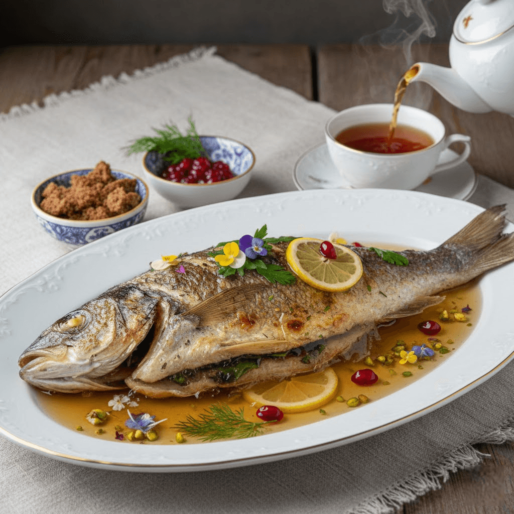 Netikėtas duetas: Žuvis arbatos drebučiuose – kulinarinė drąsa jūsų šventėms