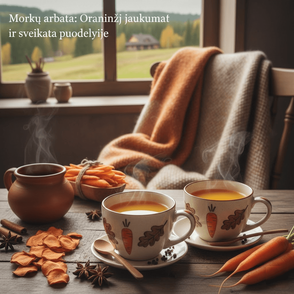 Morkų arbata: Oranžinis jaukumas ir sveikata puodelyje Morkų arbata: Oranžinis jaukumas ir sveikata puodelyje