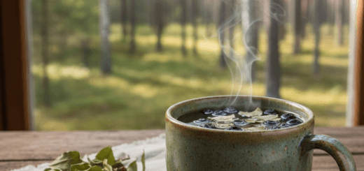 Džiovintų mėlynių lapų arbata: natūrali cukraus kontrolė ir miško ramybė