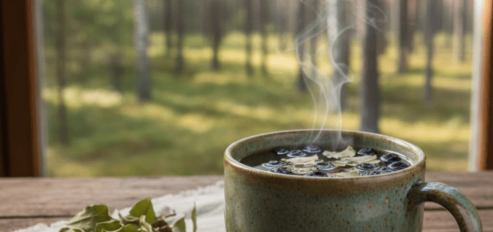 Džiovintų mėlynių lapų arbata: natūrali cukraus kontrolė ir miško ramybė