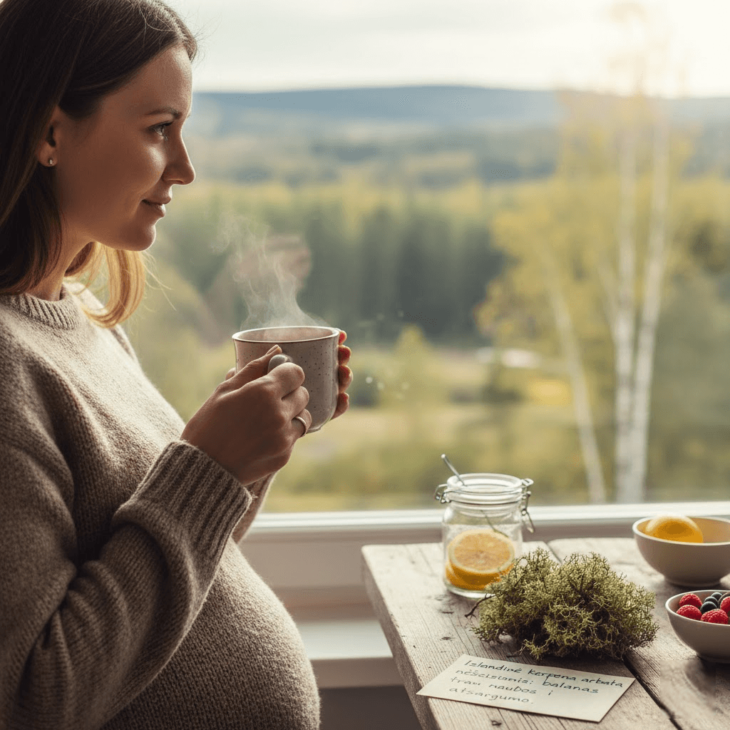 Islandinė kerpena arbata nėščiosioms: balansas tarp naudos ir atsargumo
