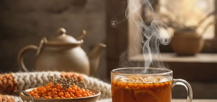 Skanovė šaltalankių arbata: Oranžinis jaukumas ir sveikata viename puodelyje