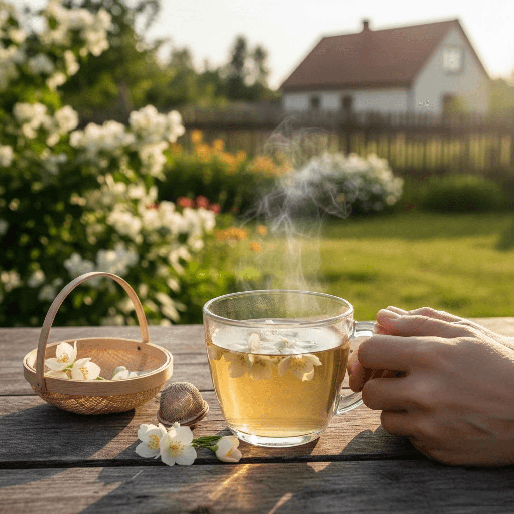 Lietuviškų jasminų žiedų arbata: Svaiginantis sodo aromatas ir ramybė