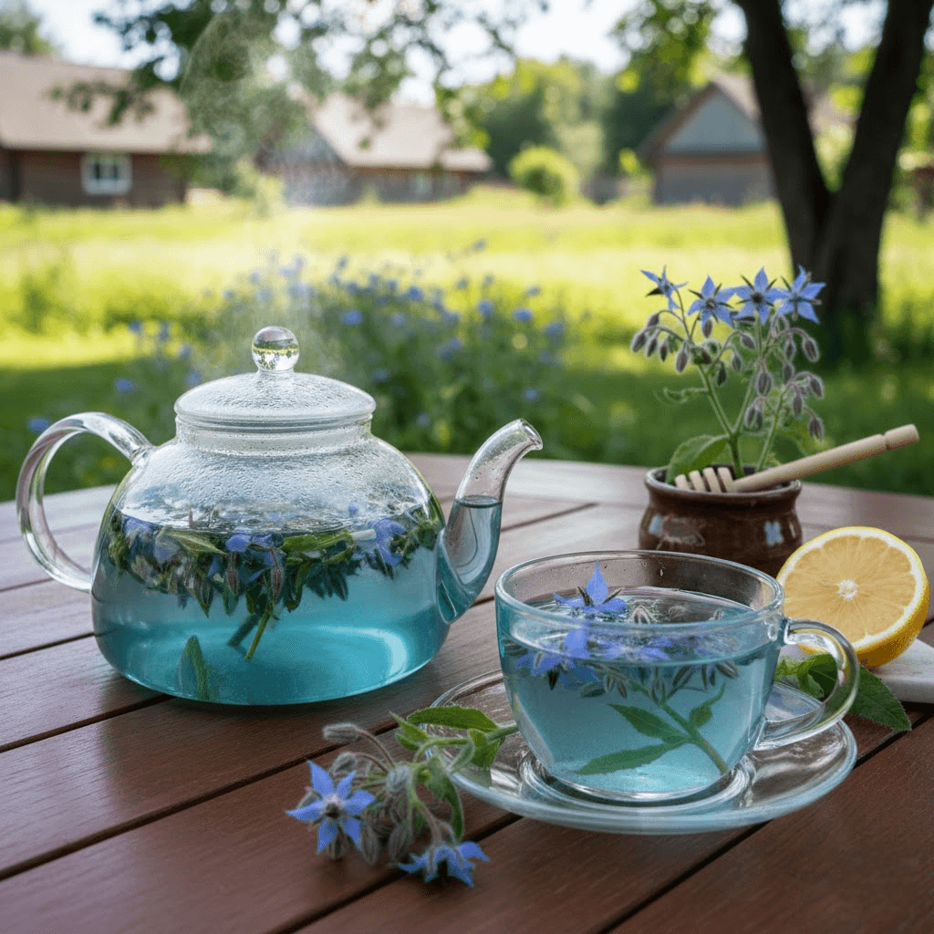 Agurklės žiedų arbata: žydrasis geros nuotaikos eliksyras ir vasaros gaiva Agurklės žiedų arbata: žydrasis geros nuotaikos eliksyras ir vasaros gaiva