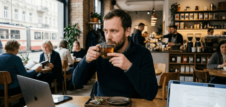 Metų arbata vyrams: Kodėl 2026-aisiais puodelis žolelių tampa naujuoju „espresso“?