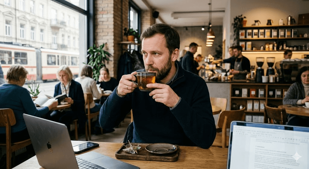 Metų arbata vyrams: Kodėl 2026-aisiais puodelis žolelių tampa naujuoju „espresso“?