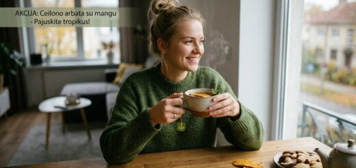 Ceilono arbata su mangu: Tropinis skonis jūsų puodelyje ir kodėl verta pasinaudoti akcija