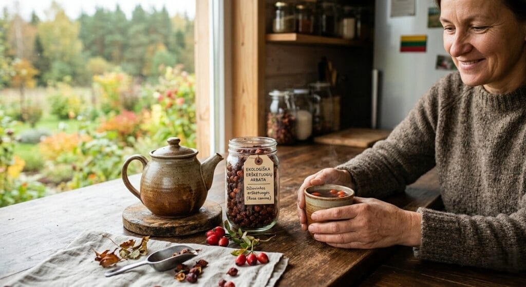 Ekologiška erškėtuogių arbata: gamtos dovana jūsų sveikatai ir imunitetui