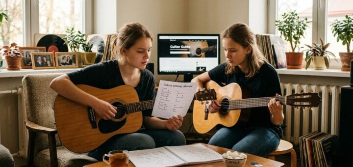 Sisters on Wire – Cukrus arbatoj: Akordai, Tabulatūros ir Išsamus Gitaros Gidas