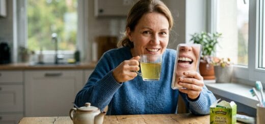 Ar žalia arbata dažo dantis? Išsamus gidas: nuo mitų iki mokslinės tiesos