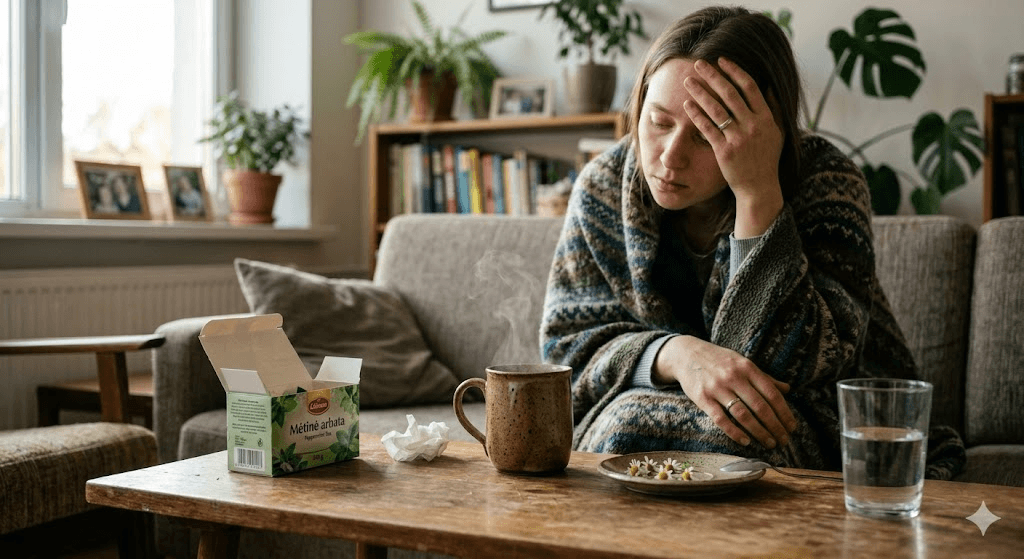 Ką gerti, kai pykina ir vemiama: geriausios arbatos skrandžiui nuraminti ir organizmo jėgoms atstatyti