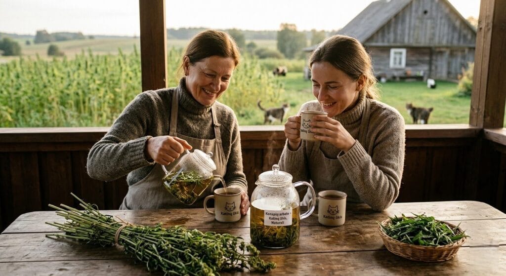 Kanapių arbata iš „Katinų ūkio“: kodėl šis lietuviškas gėrimas užkariauja sveikos gyvensenos entuziastų širdis?