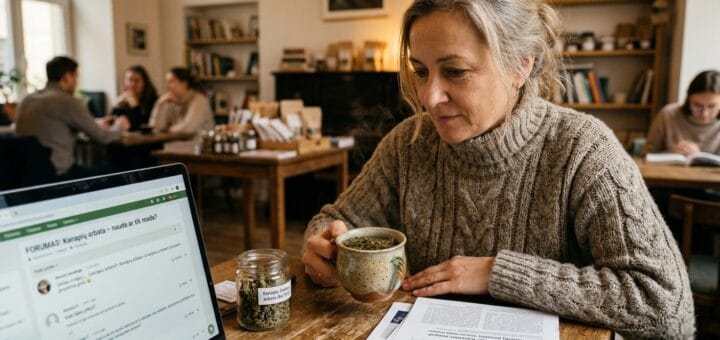 Kanapių arbata: viskas, ką reikia žinoti – nuo forumų diskusijų iki mokslinių įžvalgų