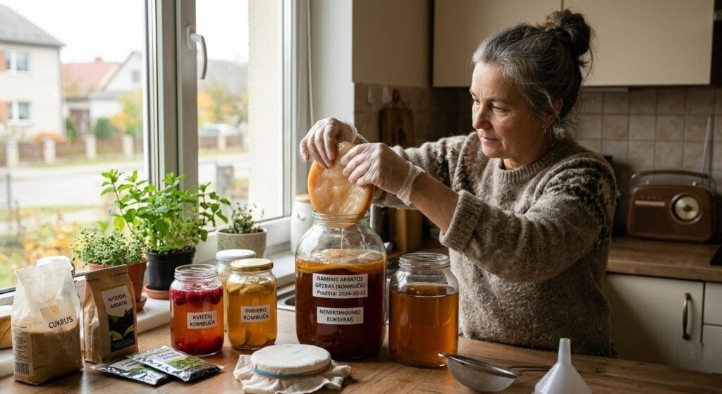 Arbatos grybas (Kombuča): Viskas nuo A iki Ž apie šį „nemirtingumo eliksyrą“