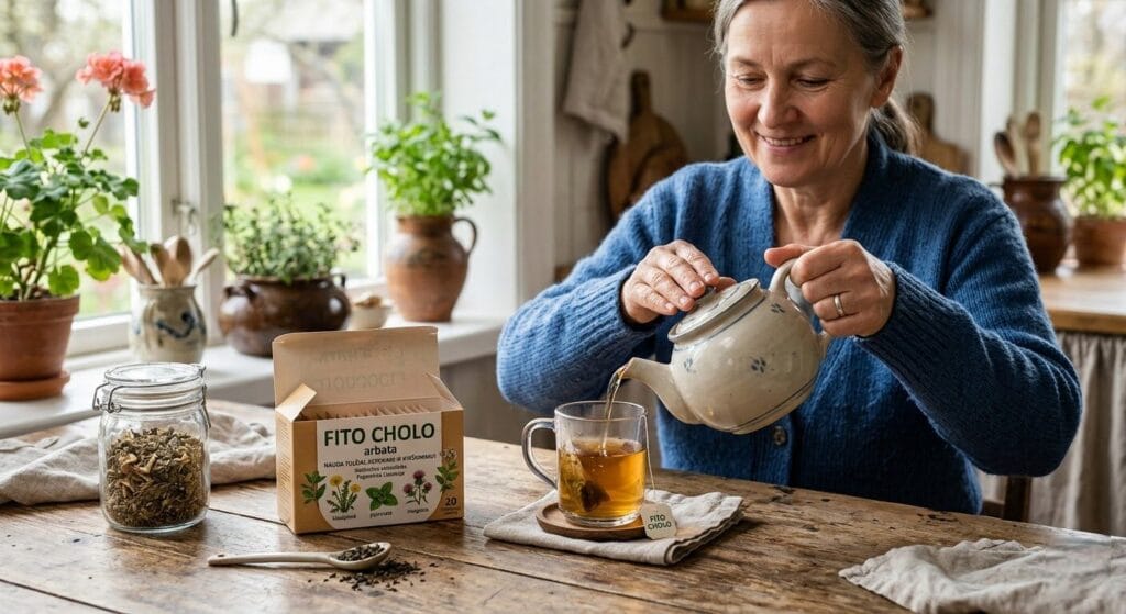 Fito Cholo arbata: viskas, ką reikia žinoti apie jos naudą tulžiai, kepenims ir virškinimui
