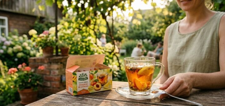 Vasaros skonis puodelyje: Kodėl „Žolynėlio“ vaisinė arbata su persikais ir citrina yra sezono favoritas?