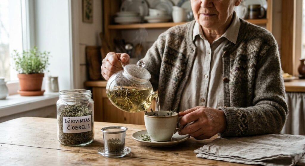 Ar čiobrelio arbata valo kraują? Mitai, faktai ir mokslu pagrįsta nauda sveikatai