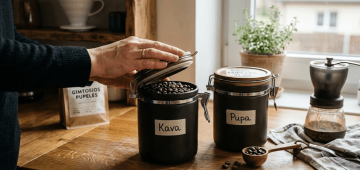 Kavos pupelių laikymas: kaip išlaikyti nepriekaištingą aromatą ir šviežumą