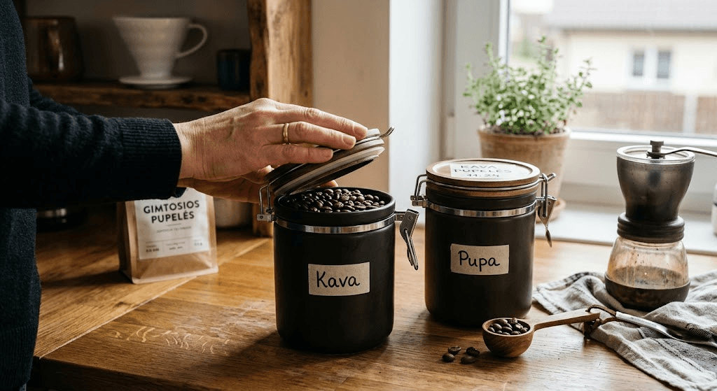 Kavos pupelių laikymas: kaip išlaikyti nepriekaištingą aromatą ir šviežumą Kavos pupelių laikymas: kaip išlaikyti nepriekaištingą aromatą ir šviežumą