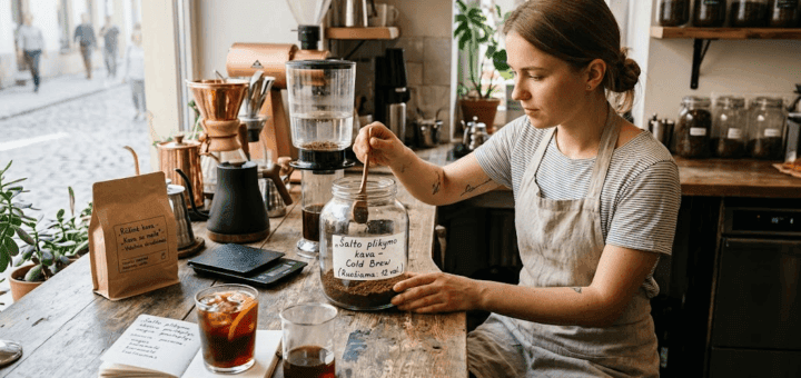 Šalto plikymo kava („Cold Brew“): Skonio paslaptys ir ruošimo menas