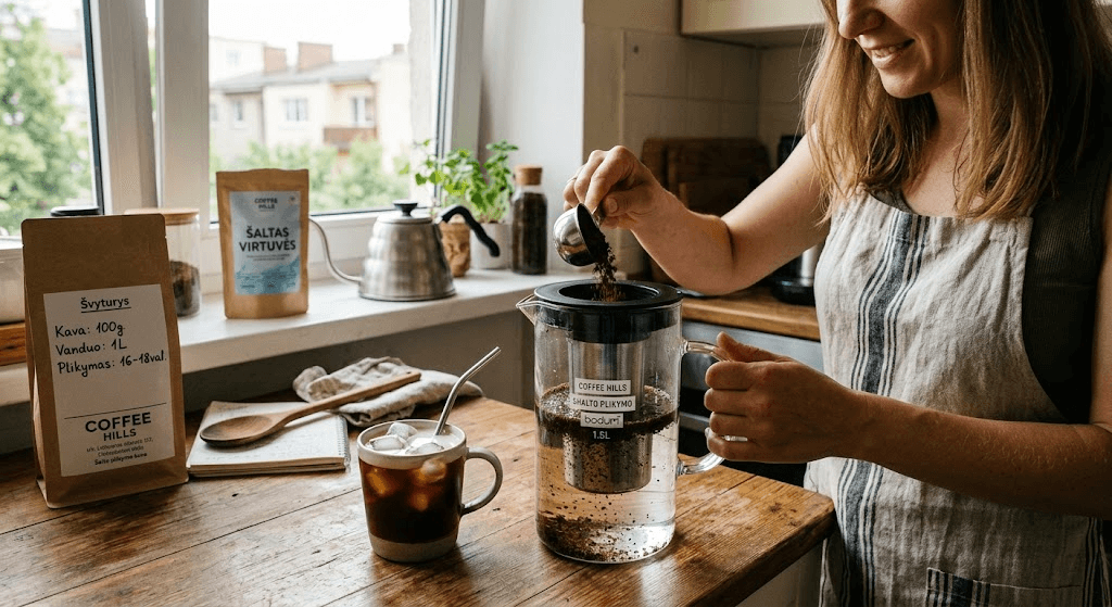 Tobulas „cold brew“ receptas: kaip namuose paruošti geriausią šalto plikymo kavą Tobulas „cold brew“ receptas: kaip namuose paruošti geriausią šalto plikymo kavą