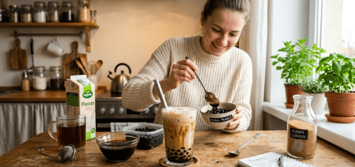 Tobulas Bubble Tea Receptas Namuose: Autentiški Skoniai ir Gaminimo Paslaptys