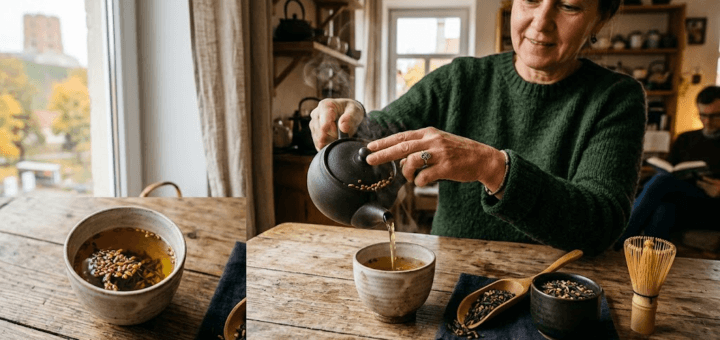 Genmaicha: Japoniška žalioji arbata su kepintais ryžiais
